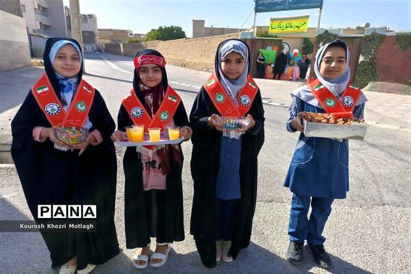 برپایی موکب دانش‌آموزی جشن غدیر در مدارس کازرون