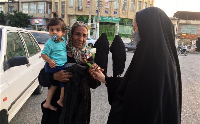 برپایی موکب مجلس دانش‌آموزی دختران شهرستان گلوگاه در شب عید غدیر