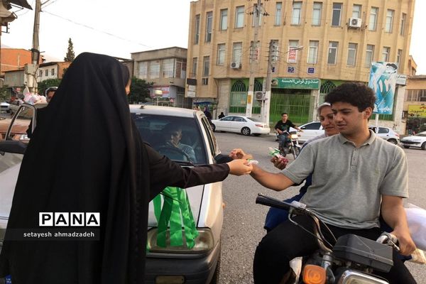 موکب مجلس دانش‌آموزی دختران شهرستان گلوگاه در شب عید غدیر