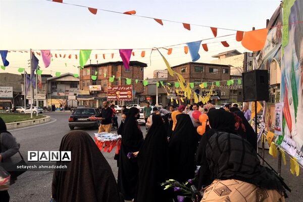 موکب مجلس دانش‌آموزی دختران شهرستان گلوگاه در شب عید غدیر