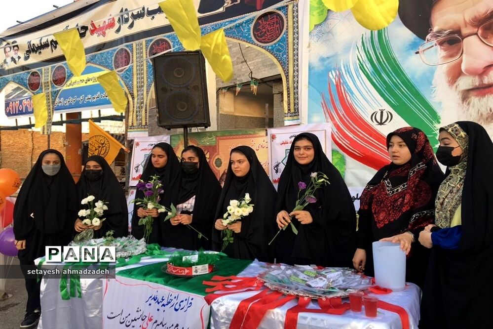 موکب مجلس دانش‌آموزی دختران شهرستان گلوگاه در شب عید غدیر