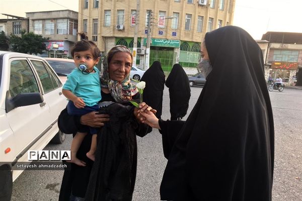 موکب مجلس دانش‌آموزی دختران شهرستان گلوگاه در شب عید غدیر