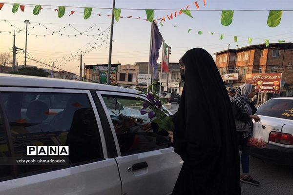موکب مجلس دانش‌آموزی دختران شهرستان گلوگاه در شب عید غدیر