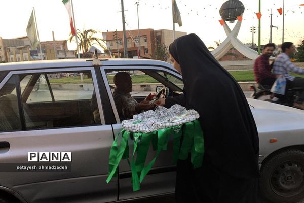 موکب مجلس دانش‌آموزی دختران شهرستان گلوگاه در شب عید غدیر