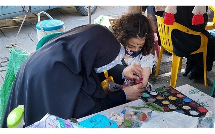 موکب دانش‌آموزان علوی و فاطمی در  «مهمونی ۱۰ کیلومتری» عید غدیر