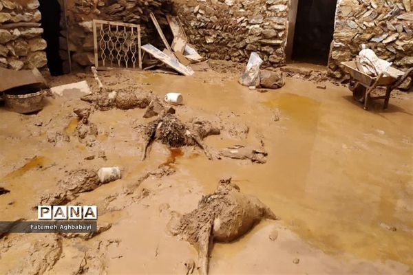 امداد‌رسانی به مردم سیل‌زده روستای بارده شهرستان بن