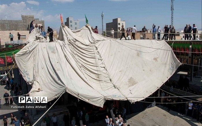 برگزاری مراسم سنتی سیاه‌پوشان در حسینیه عمرانکو سمنان