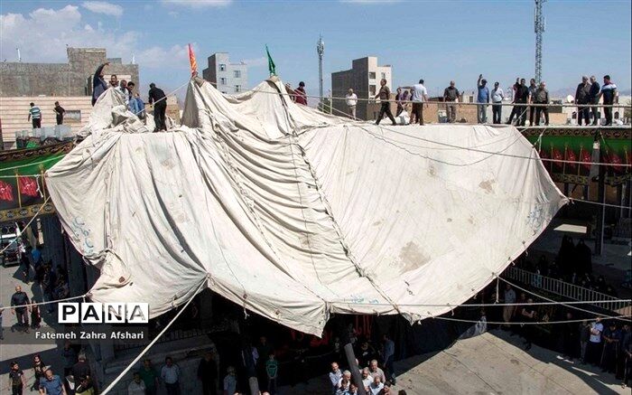 برگزاری مراسم سنتی سیاه‌پوشان در حسینیه عمرانکو سمنان