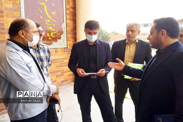 بازدید بخشدار میاندورود از پروژه دبستان شهید برزگر بادله