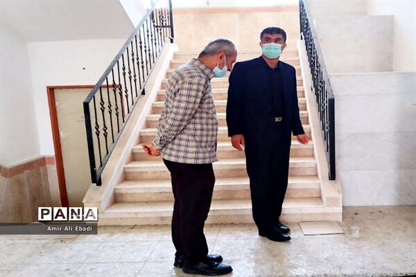 بازدید بخشدار میاندورود از پروژه دبستان شهید برزگر بادله