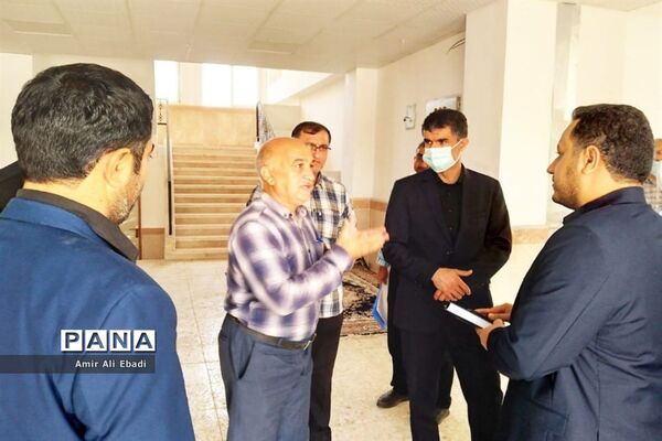 بازدید بخشدار میاندورود از پروژه دبستان شهید برزگر بادله
