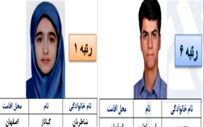 دانش‌آموز اصفهانی رتبه اول گروه آزمایشی هنر