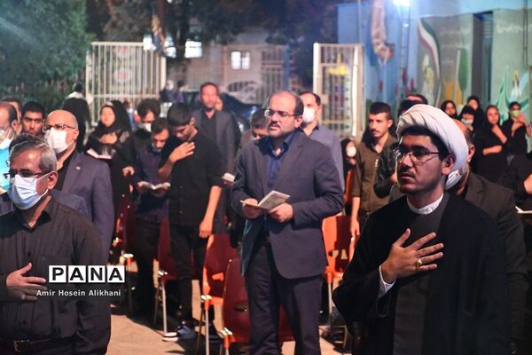 عزاداری هیات فرهنگیان شیراز در دبیرستان عشایری شهید بهشتی شیراز