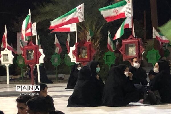 مراسم عزاداری دهه اول محرم در گلزار شهدای زابل