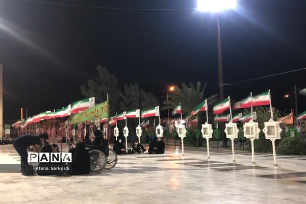 مراسم عزاداری دهه اول محرم در گلزار شهدای زابل