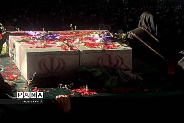 مراسم وداع با پیکر پاک شهدای مدافع حرم در بابل