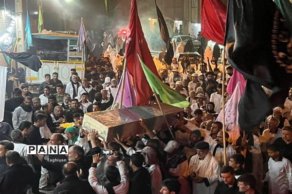 تشییع پیکر شهید تازه تفحص شده دوران هشت سال دفاع مقدس در شهرستان ورزنه