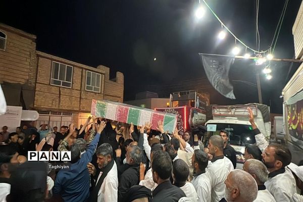 تشییع پیکر شهید تازه تفحص شده دوران هشت سال دفاع مقدس در شهرستان ورزنه