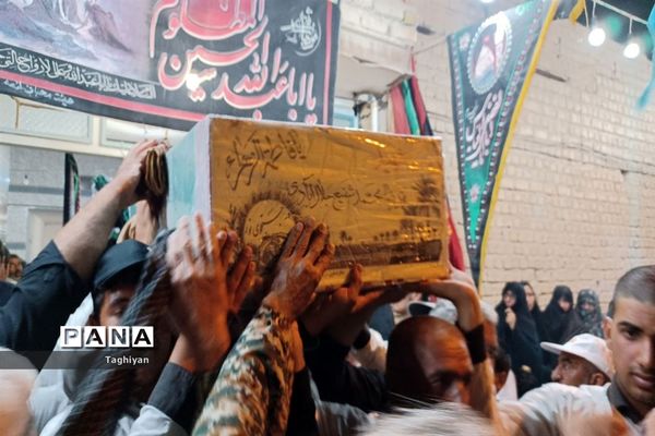 تشییع پیکر شهید تازه تفحص شده دوران هشت سال دفاع مقدس در شهرستان ورزنه