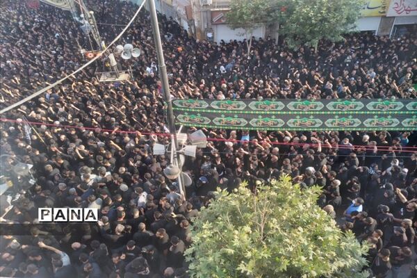 حرکت دسته حسینیه اعظم زنجان در یوم العباس