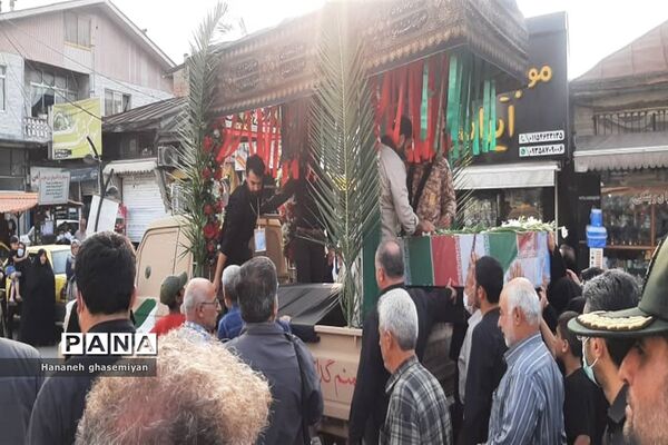 مراسم استقبال از شهید مدافع حرم «مصطفی تاش موسی» درشهرستان  عباس آباد