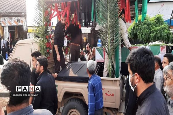 مراسم استقبال از شهید مدافع حرم «مصطفی تاش موسی» درشهرستان  عباس آباد