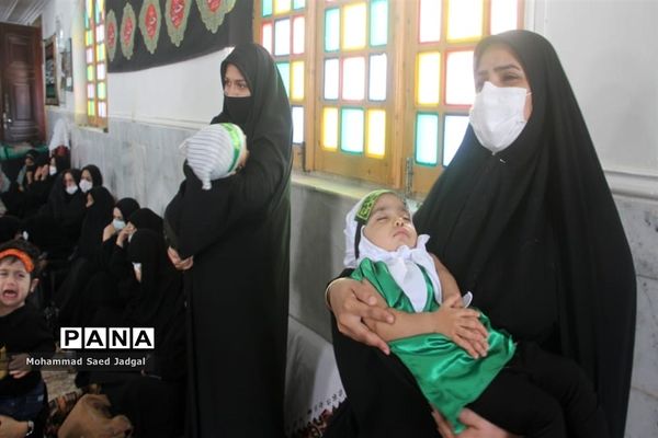 عزاداری مادران چابهاری در سوگ حضرت علی اصغر (ع)