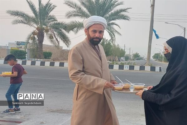 ایستگاه صلواتی حضرت قاسم ابن الحسن به همت دانش‌آموزان شهر اشکنان