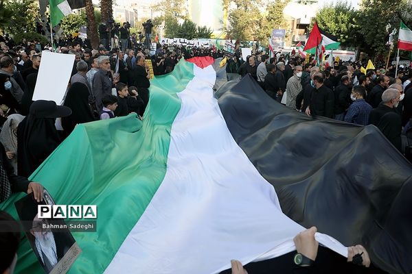 تجمع اعتراضی به جنایت‌های اخیر رژیم صهیونیستی در میدان فلسطین