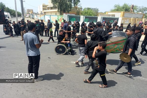 مراسم محوری عزاداری تاسوعای حسینی (ع) در شهر چابهار