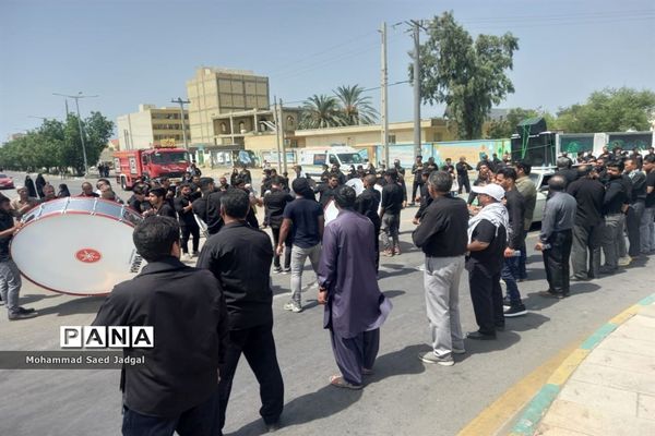 مراسم محوری عزاداری تاسوعای حسینی (ع) در شهر چابهار