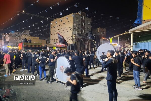 تجمع هیأت کوی انقلاب اهواز همزمان با فرارسیدن تاسوعای حسینی