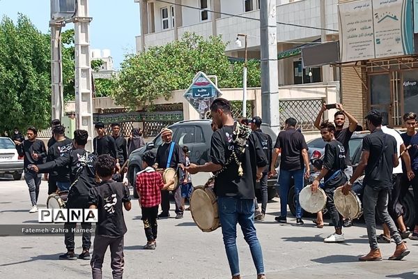 عزاداری روز تاسوعای حسینی در شهرستان قشم