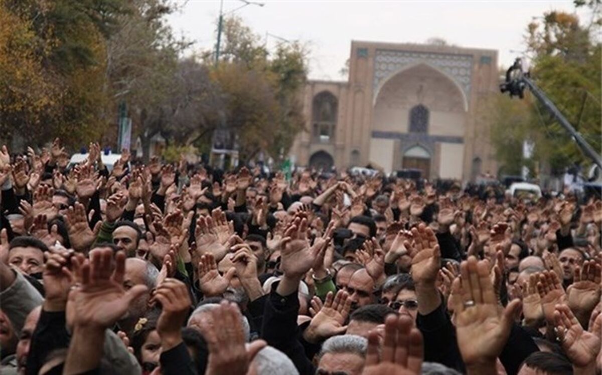 مراسم عزاداری روزتاسوعای حسینی درقزوین برگزار شد