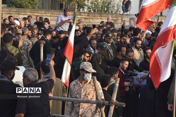 خاکسپاری پیکر مطهر شهید محمد امین کریمیان در بهنمیر