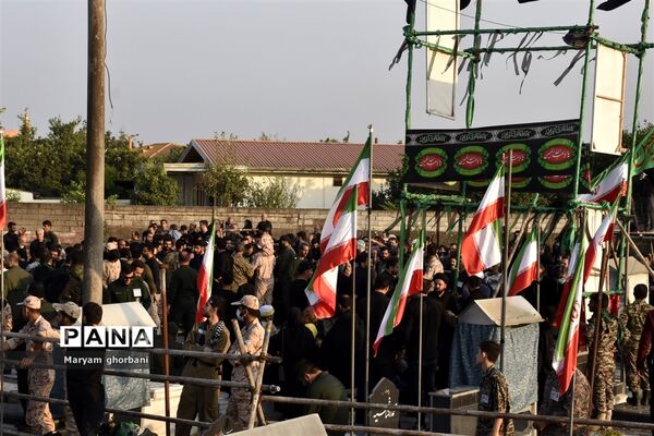 خاکسپاری پیکر مطهر شهید محمد امین کریمیان در بهنمیر
