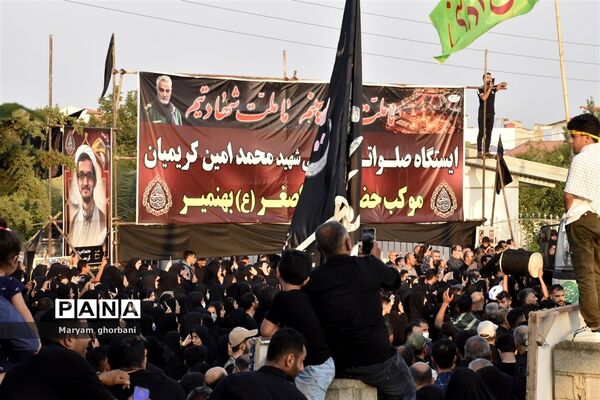 خاکسپاری پیکر مطهر شهید محمد امین کریمیان در بهنمیر