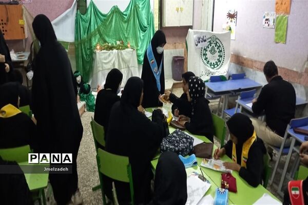 برگزاری ایستگاه و نمایشگاه نقاشی محرم در شادگان