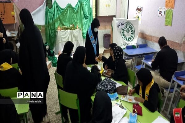 برگزاری ایستگاه و نمایشگاه نقاشی محرم در شادگان