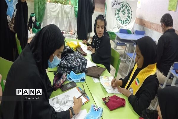 برگزاری ایستگاه و نمایشگاه نقاشی محرم در شادگان