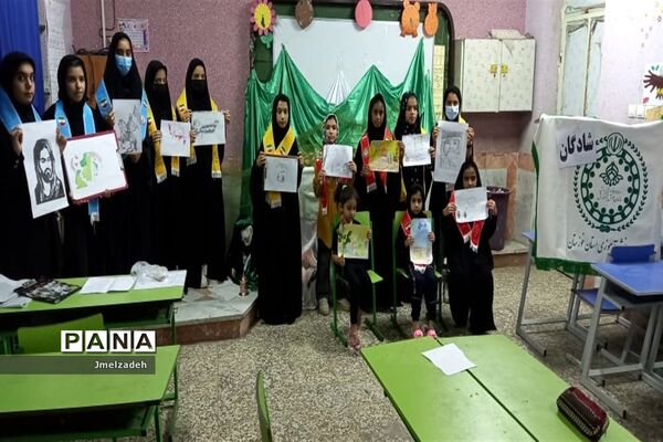 برگزاری ایستگاه و نمایشگاه نقاشی محرم در شادگان