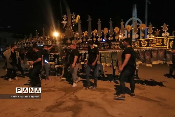 مراسم عزاداری شب عاشورا در شهرستان خرامه