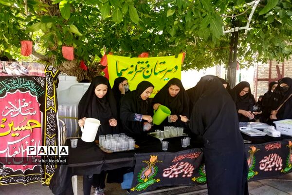برگزاری موکب عزاداری در امامزاده عبدالرحمن توسط دانش‌آموزان اقلیدی