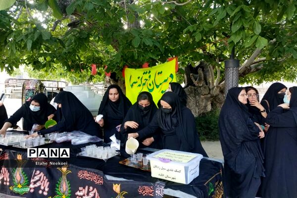 برگزاری موکب عزاداری در امامزاده عبدالرحمن توسط دانش‌آموزان اقلیدی