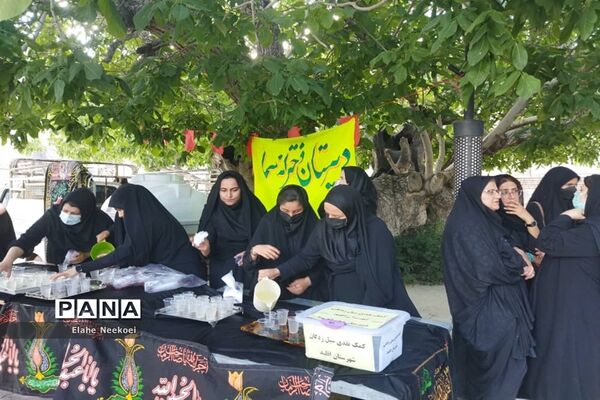 برگزاری موکب عزاداری در امامزاده عبدالرحمن توسط دانش‌آموزان اقلیدی