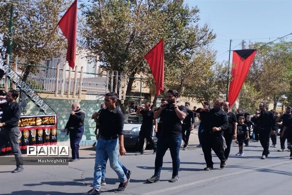 مراسم سنتی آیینی نخل‌گردانی در ظهر عاشورا هیأت زینبیه کاشان