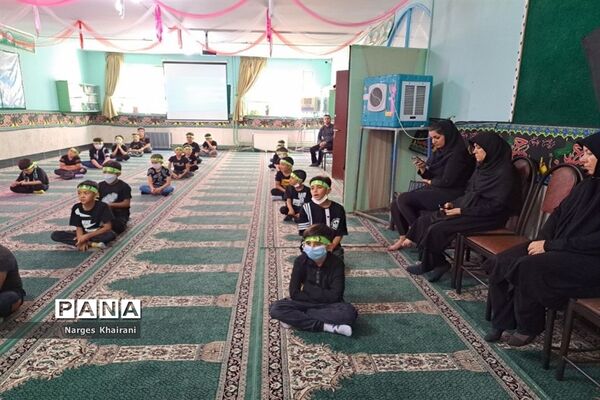 برگزاری مراسم عزاداری و هیات دانش‌آموزی مدرسه قائم شهرستان رباط‌کریم