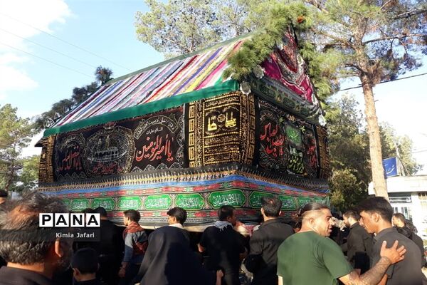 حرکت دسته عزاداری بنی اسد در شهرستان کاشمر