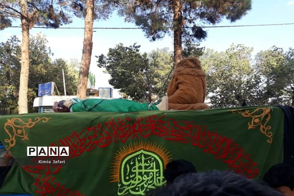 حرکت دسته عزاداری بنی اسد در شهرستان کاشمر