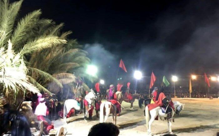 مراسم آیینی خیمه‌سوزی در فلاورجان برگزار شد/ فیلم